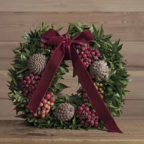 Corona de Frutos Navideños