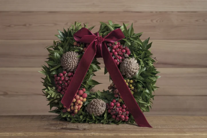Corona de Frutos Navideños