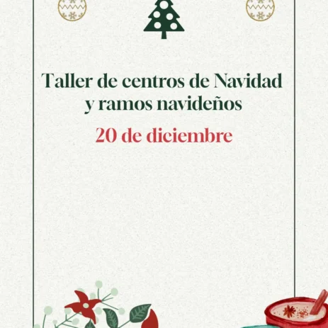 Taller de centros de Navidad y ramos navideños