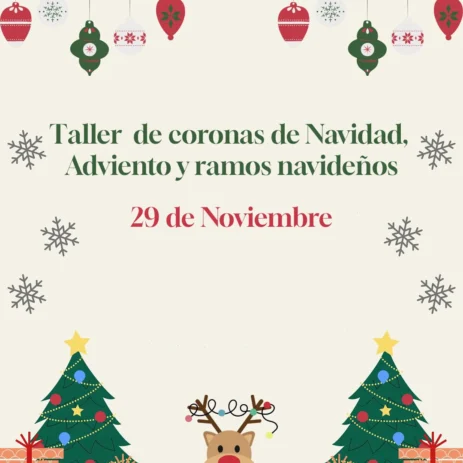 Taller de coronas de Navidad, Adviento y ramos navideños